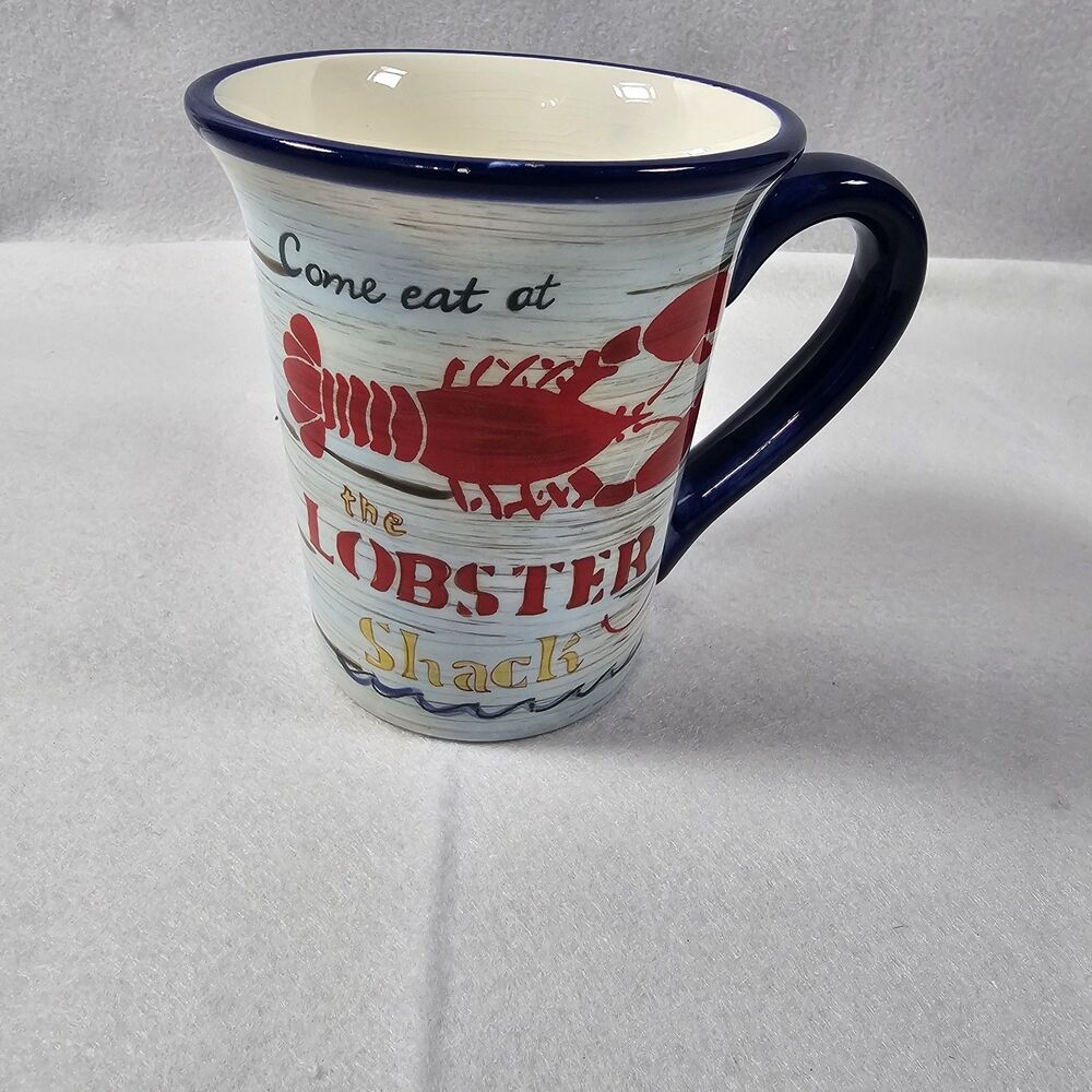 Lobster Shack Coffee Mug Tracy Flickinger Certified International Beach 16 oz